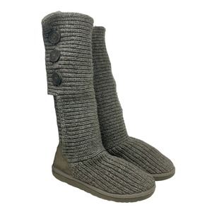 UGG Classic Cardy Boots Womens 9 Gray 1,3,7,3:S-1352